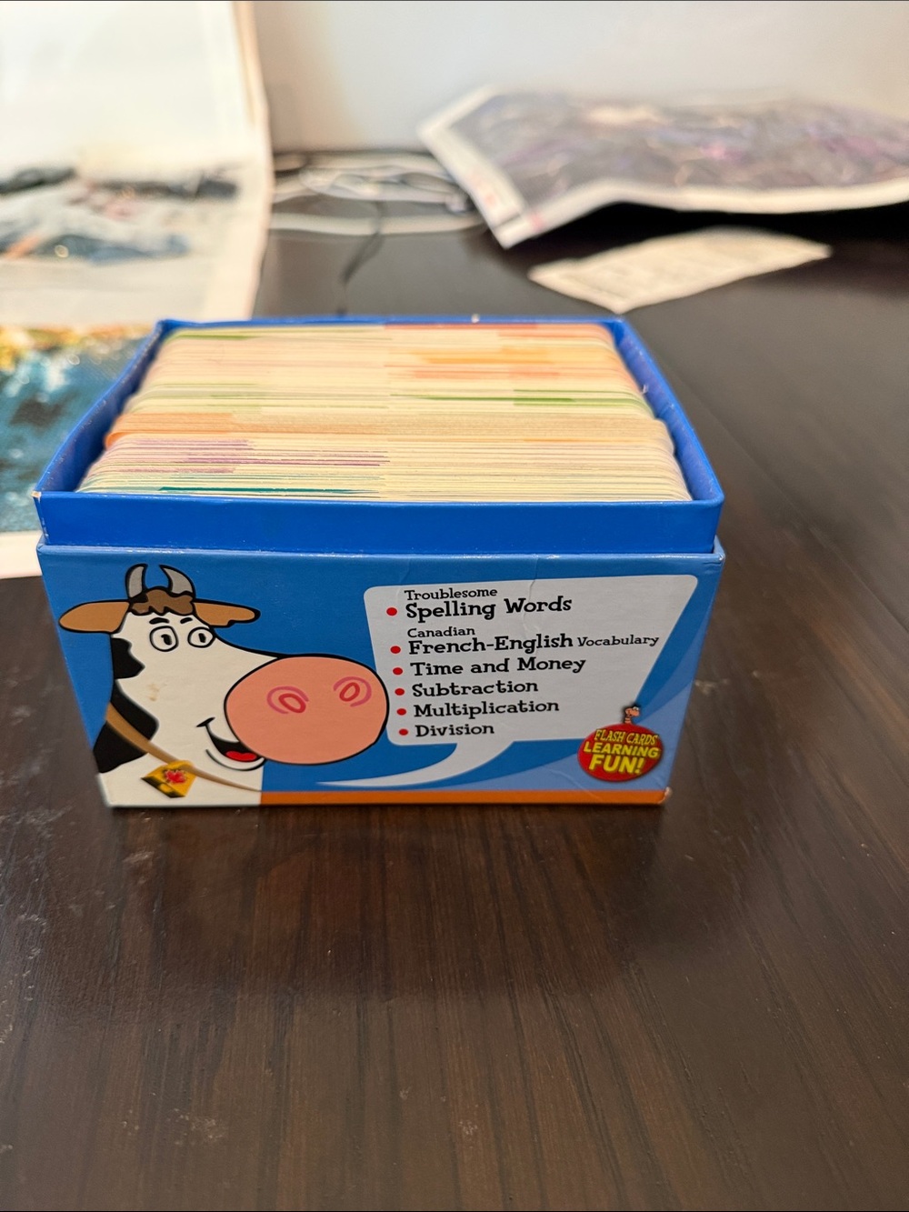 Children's Flash Card Box - Blue‎ Educational Deck
